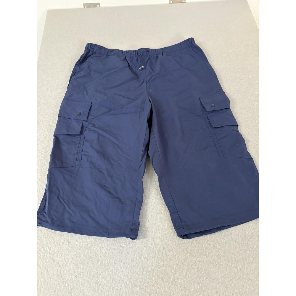 Cargo Shorts Mens XL Outdoor Lightweight‎ Nylon Drawstring Pockets Hiking Trail